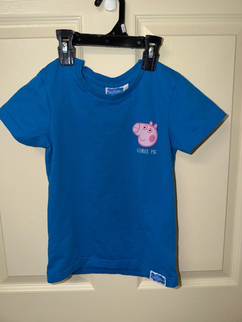 Peppa Pig Blue Short Sleeve Tee with Pink George Graphic